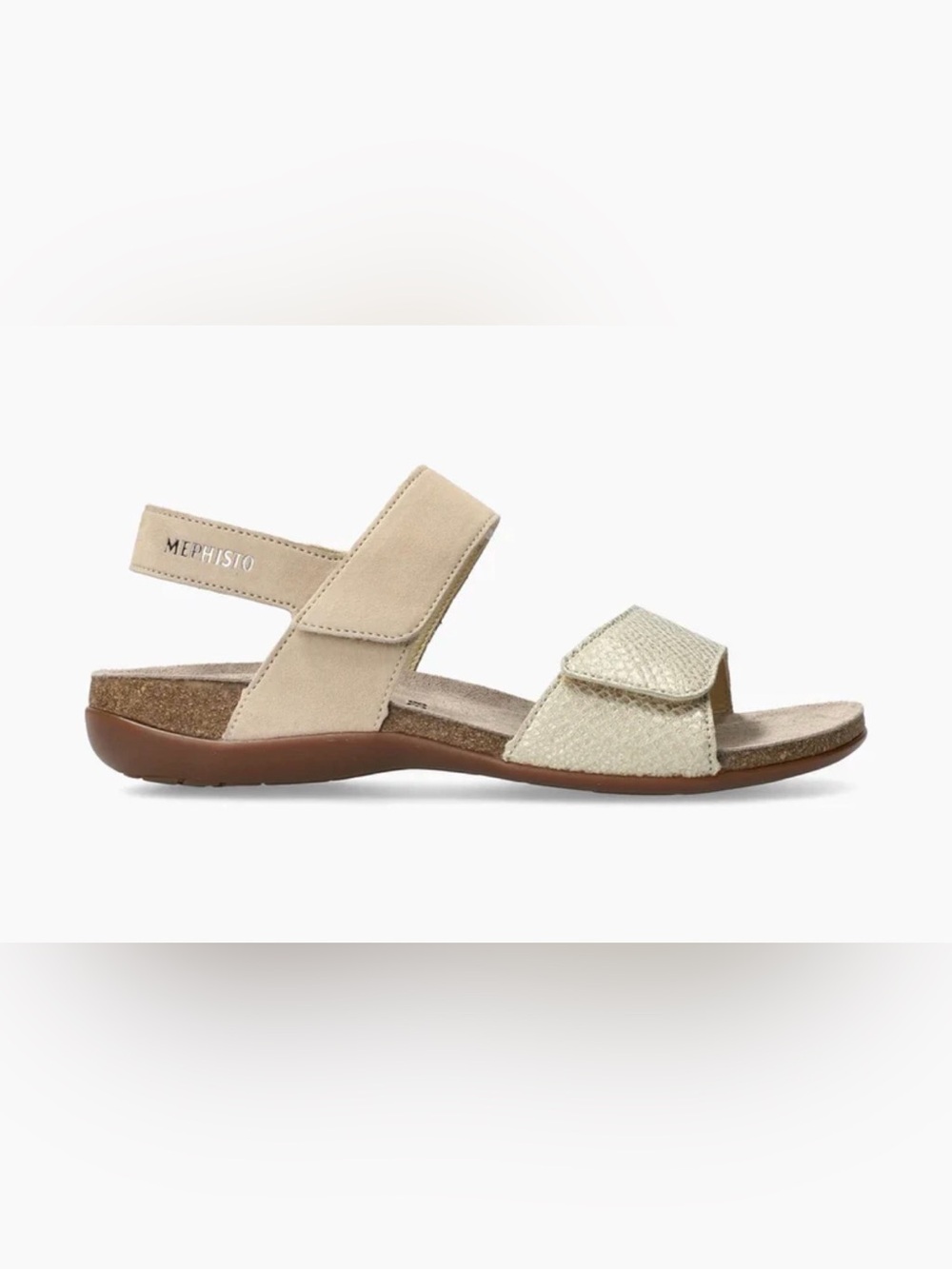 MEPHISTO Beige/Gold Comfort Sandals